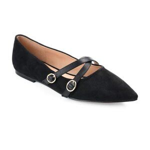 Journee Collection Patricia Mary Jane Flats Black - Size 7 Wide